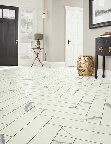 Entry Foyer Luxury Vinyl Tile Herringbone LVT -  Design Network COLORTILE in Wichita, KS