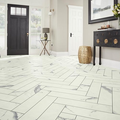 Entry Foyer Luxury Vinyl Tile Herringbone LVT -  Design Network COLORTILE in Wichita, KS